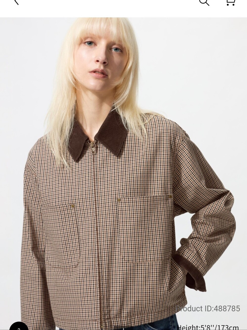 Uniqlo Women's Zip Up Short Jacket NWT